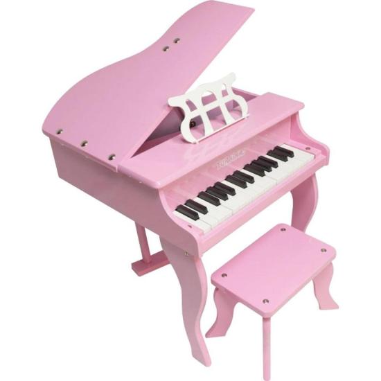 Mini Piano Infantil de Cauda Turbinho 30 Rosa (79058)