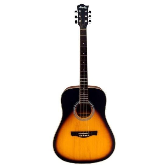 Violão Acústico Memphis MW-20 Aço Drop Sunburst Satin por 599,99 à vista no boleto/pix ou parcele em até 10x sem juros. Compre na loja Mundomax!