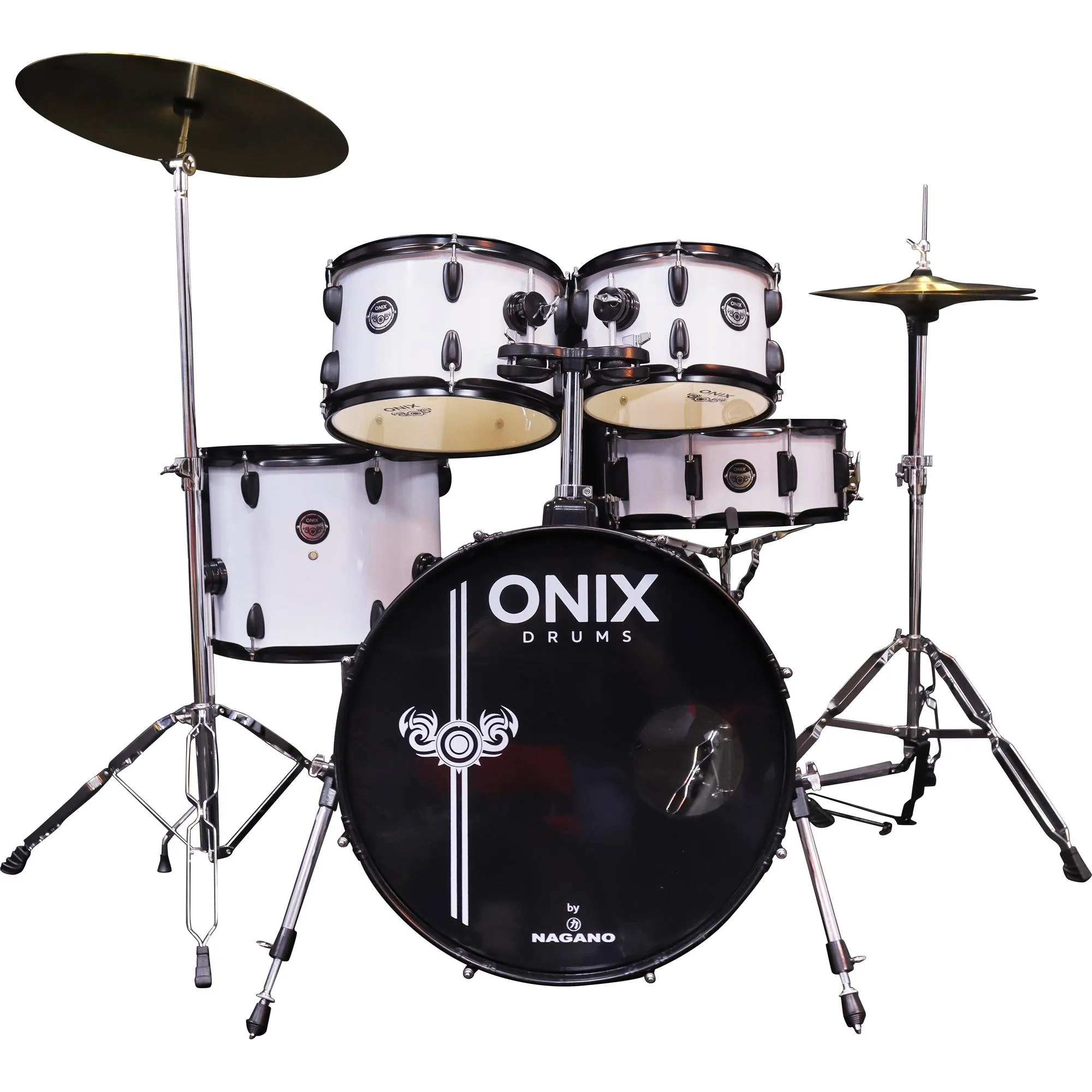 Bateria Acústica Nagano Onix Drums Smart 22\" Rock White (79089)