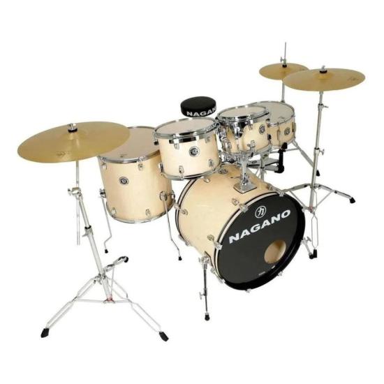 Bateria Nagano Tech Garage Rock 22 Natural por 4.703,99 à vista no boleto/pix ou parcele em até 12x sem juros. Compre na loja Mundomax!