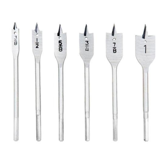 Kit Broca Chata 3/8\" A 1\" Brasfort por 46,99 à vista no boleto/pix ou parcele em até 1x sem juros. Compre na loja Mundomax!