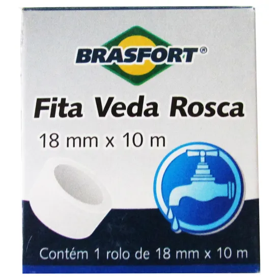 Fita Veda Rosca 18mm/10m Brasfort (79148)
