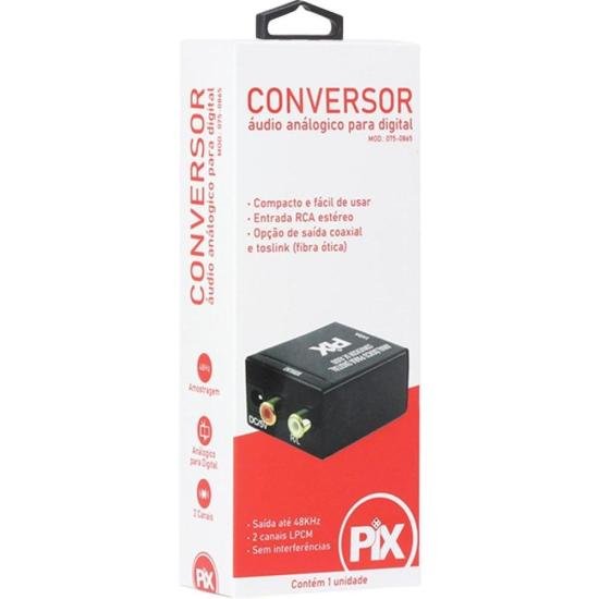 Conversor Analogico Rca X Digital Pix por 119,00 à vista no boleto/pix ou parcele em até 4x sem juros. Compre na loja Mundomax!