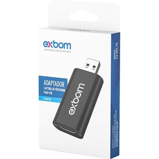 Adaptador Hdmi X Usb 2.0 4k CV-U2C70 Exbom por 55,99 à vista no boleto/pix ou parcele em até 2x sem juros. Compre na loja Mundomax!