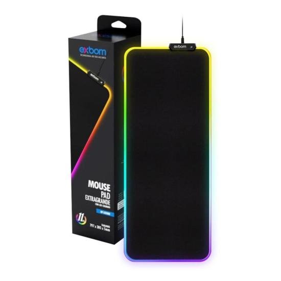 Mousepad Gamer Extra Grande Com Led Colorido MP-LED3080 Exbom por 67,99 à vista no boleto/pix ou parcele em até 2x sem juros. Compre na loja Mundomax!