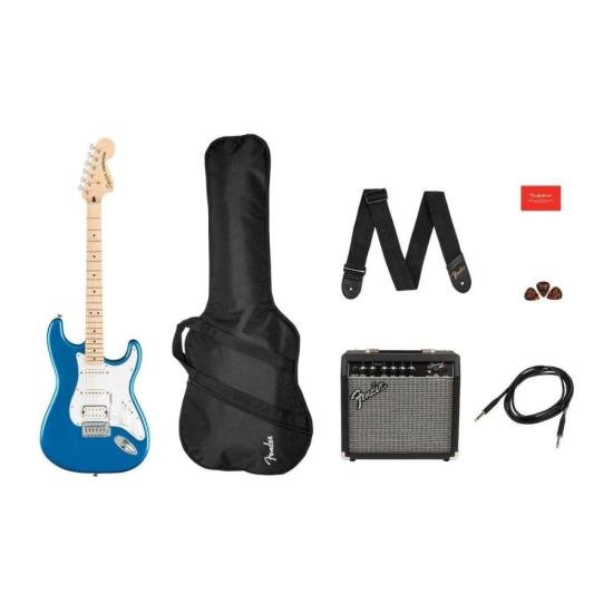 Kit Guitarra Squier Stratocaster Affinity HSS Pack Lake Placid Blue (79280)