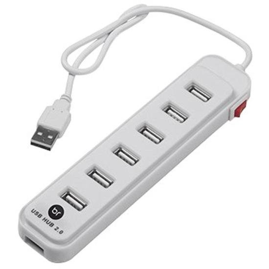 Hub 7 Portas Bright Branco por 53,00 à vista no boleto/pix ou parcele em até 2x sem juros. Compre na loja Mundomax!