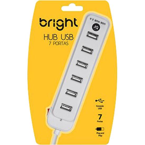 Hub 7 Portas Bright Branco por 53,00 à vista no boleto/pix ou parcele em até 2x sem juros. Compre na loja Mundomax!