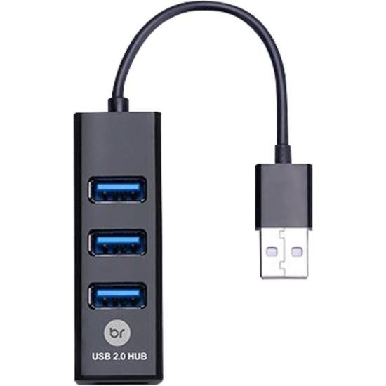 Mini Hub USB Bright 4 Portas Preto (79344)