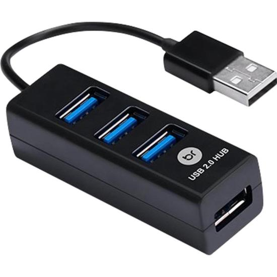 Mini Hub USB Bright 4 Portas Preto por 25,00 à vista no boleto/pix ou parcele em até 1x sem juros. Compre na loja Mundomax!