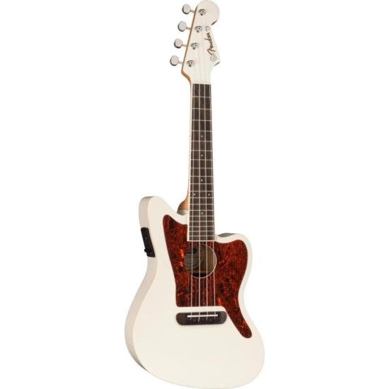 Ukulele Elétrico Fender Fullerton Jazzmaster Olympic White por 1.699,99 à vista no boleto/pix ou parcele em até 12x sem juros. Compre na loja Mundomax!
