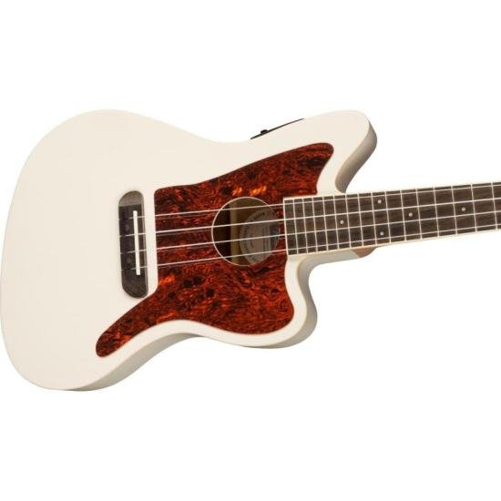 Ukulele Elétrico Fender Fullerton Jazzmaster Olympic White por 1.699,99 à vista no boleto/pix ou parcele em até 12x sem juros. Compre na loja Mundomax!