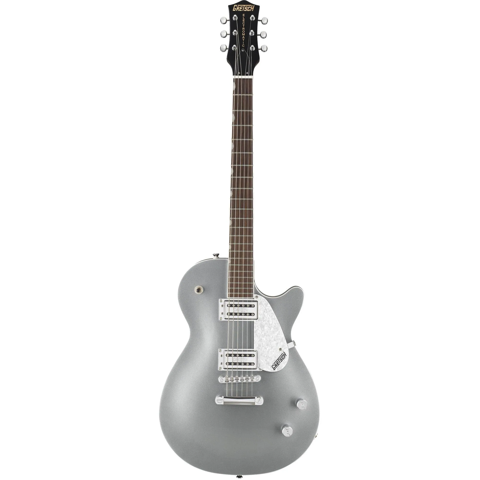 Guitarra Gretsch Electromatic G5425 Jet Club Prata por 4.699,99 à vista no boleto/pix ou parcele em até 12x sem juros. Compre na loja Mundomax!