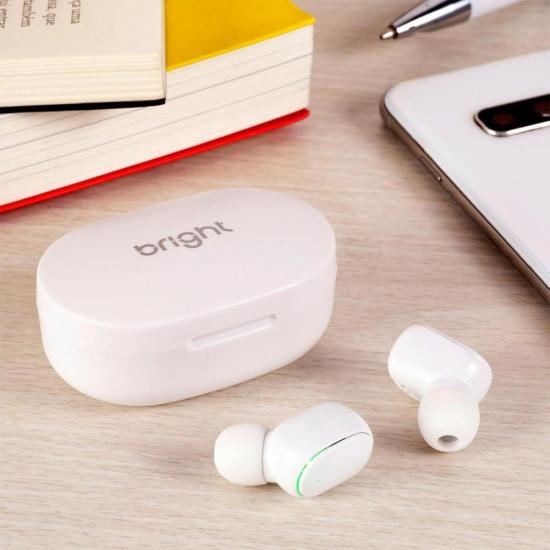 Fone De Ouvido Bright Max Sound Bluetooth Branco por 89,00 à vista no boleto/pix ou parcele em até 3x sem juros. Compre na loja Mundomax!