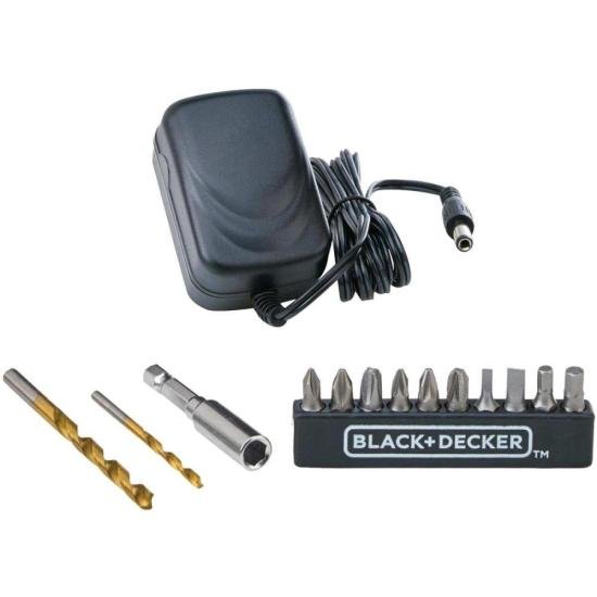 Kit Parafusadeira/Furadeira 3/8\" Black Decker LD12SP-BR 12v Bivolt por 332,00 à vista no boleto/pix ou parcele em até 10x sem juros. Compre na loja Mundomax!