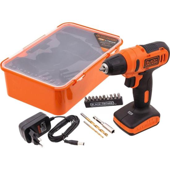 Kit Parafusadeira/Furadeira 3/8\" Black Decker LD12SP-BR 12v Bivolt por 332,00 à vista no boleto/pix ou parcele em até 10x sem juros. Compre na loja Mundomax!