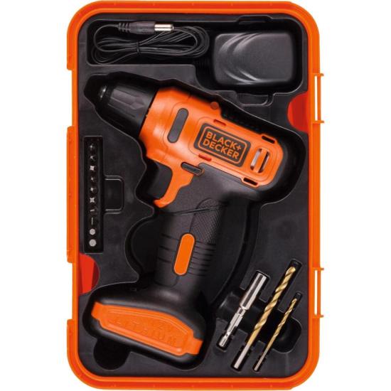 Kit Parafusadeira/Furadeira 3/8\" Black Decker LD12SP-BR 12v Bivolt por 332,00 à vista no boleto/pix ou parcele em até 10x sem juros. Compre na loja Mundomax!