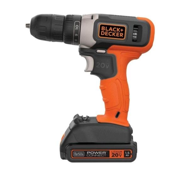 Parafusadeira/Furadeira 3/8\" Black Decker BCD702C1-BR 20v Bivolt por 510,99 à vista no boleto/pix ou parcele em até 10x sem juros. Compre na loja Mundomax!