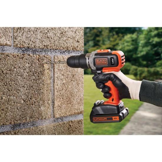 Parafusadeira/Furadeira Impacto 3/8\" Black Decker BCD704C1-BR 20v Bivolt por 560,99 à vista no boleto/pix ou parcele em até 10x sem juros. Compre na loja Mundomax!