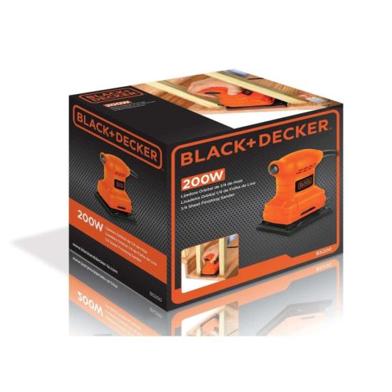 Lixadeira Orbital 1/4\" Black Decker BS200-BR 200w 127v por 210,99 à vista no boleto/pix ou parcele em até 8x sem juros. Compre na loja Mundomax!