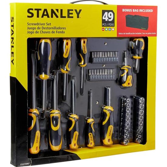 Jogo de Chave Fenda/Phillips E Bolsa Com 49 Peças STHT70887M Stanley por 151,99 à vista no boleto/pix ou parcele em até 6x sem juros. Compre na loja Mundomax!
