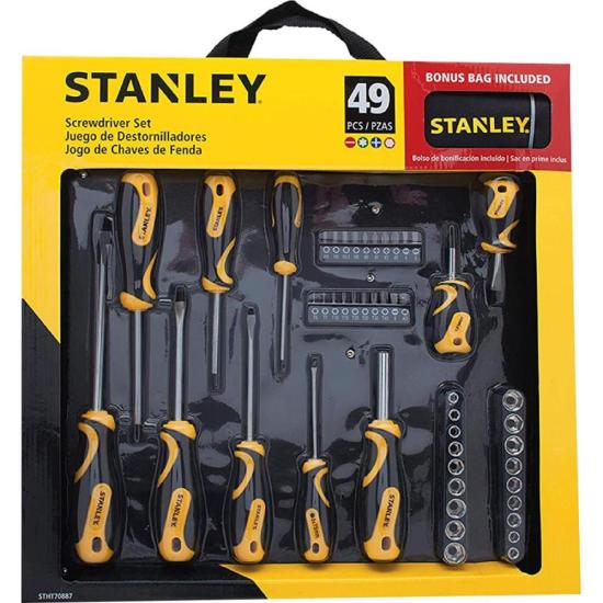Jogo de Chave Fenda/Phillips E Bolsa Com 49 Peças STHT70887M Stanley por 151,99 à vista no boleto/pix ou parcele em até 6x sem juros. Compre na loja Mundomax!