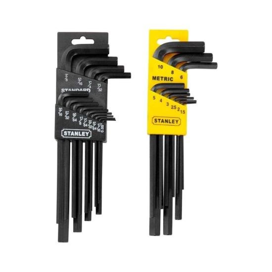 Jogo de Chaves Hexagonal Com 22 Peças Stanley por 124,99 à vista no boleto/pix ou parcele em até 4x sem juros. Compre na loja Mundomax!