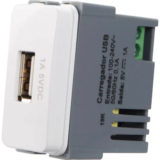 Módulo Carregador USB 1A B3 Margirius Bivolt (79667)