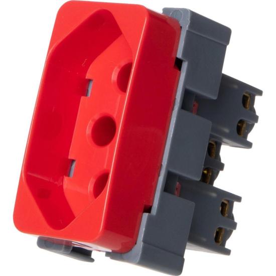 Tomada 20A 2P+T 250V B3 Margirius Vermelho por 5,99 à vista no boleto/pix ou parcele em até 1x sem juros. Compre na loja Mundomax!