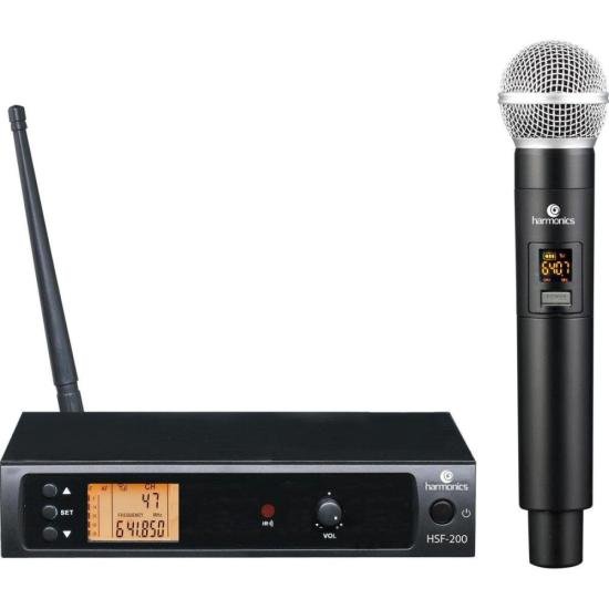 Microfone Sem Fio UHF Harmonics HSF200-1 (79692)