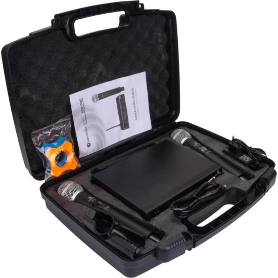 Microfone Sem Fio Harmonics HSF-200 Duplo por 646,00 à vista no boleto/pix ou parcele em até 10x sem juros. Compre na loja Mundomax!