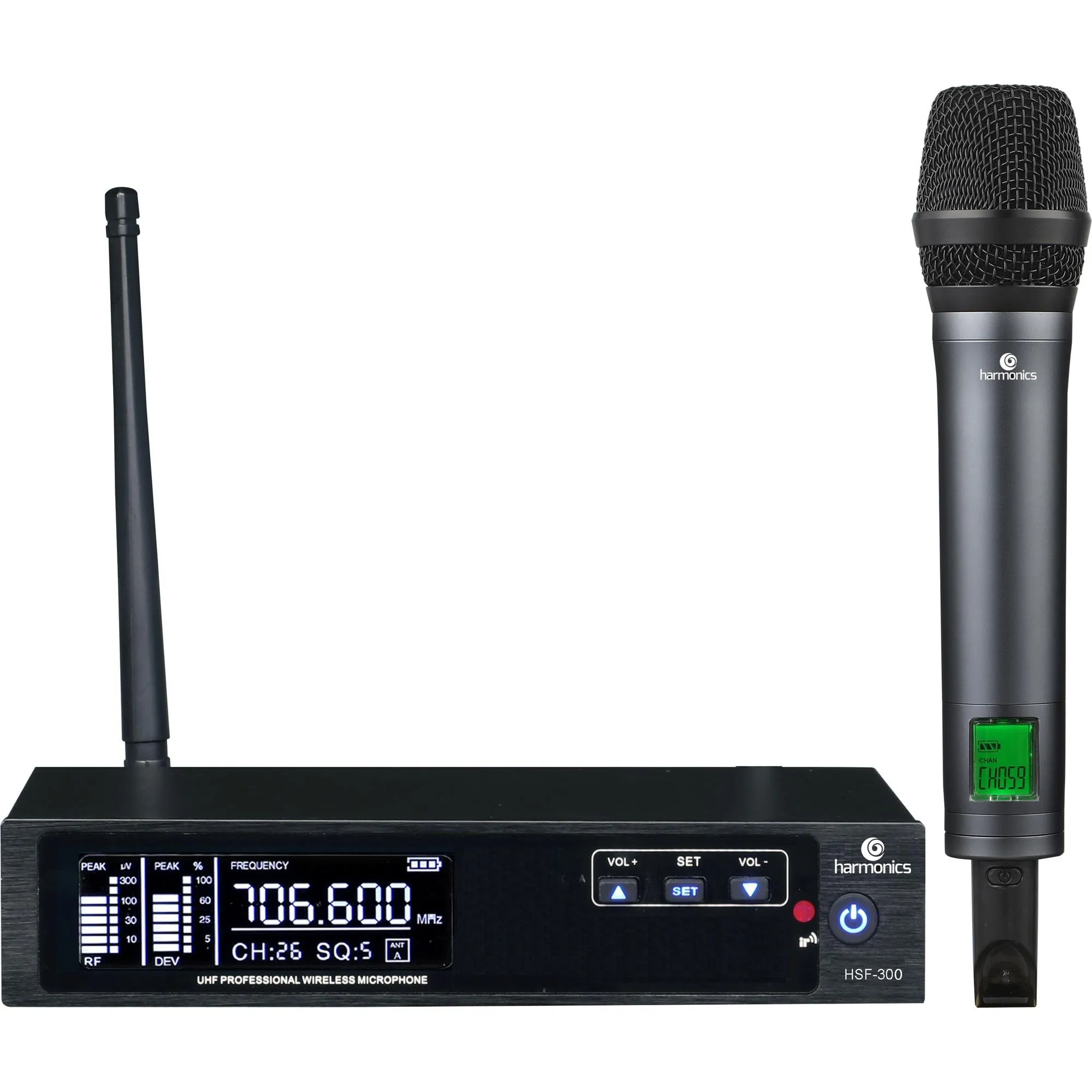 Microfone Sem Fio Harmonics HSF-300 Simples (79694)