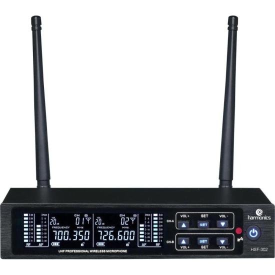 Microfone Sem Fio Harmonics HSF-300 Duplo por 1.075,16 à vista no boleto/pix ou parcele em até 12x sem juros. Compre na loja Harmonics!