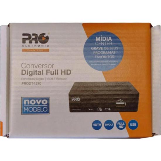 Conversor Digital Proeletronic PRODT1270 por 95,99 à vista no boleto/pix ou parcele em até 3x sem juros. Compre na loja Mundomax!