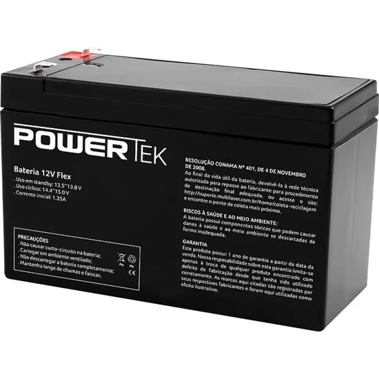 Bateria Selada 12V 4,5Ah Flex EN012A Powertek (79726)