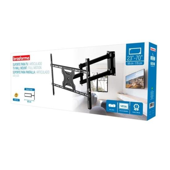 Suporte Articulado Para Tv 23-70\" SBRP2440 Brasforma por 195,00 à vista no boleto/pix ou parcele em até 7x sem juros. Compre na loja Mundomax!