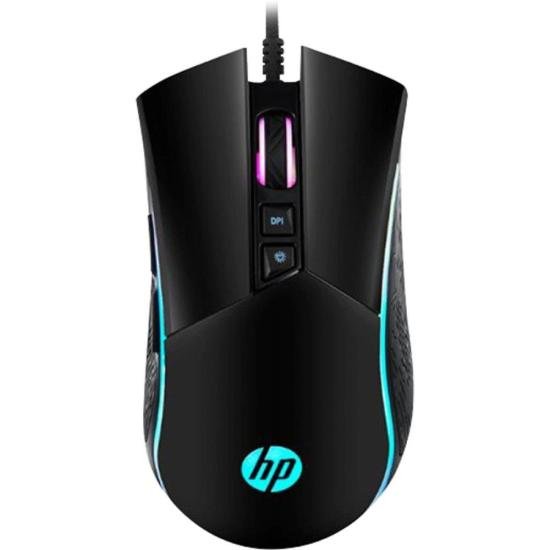 Mouse Gamer HP M220 USB 4800dpi RGB Preto (79780)