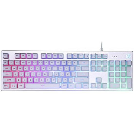 Teclado Gamer HP K500F USB Led Prata por 136,99 à vista no boleto/pix ou parcele em até 5x sem juros. Compre na loja Mundomax!