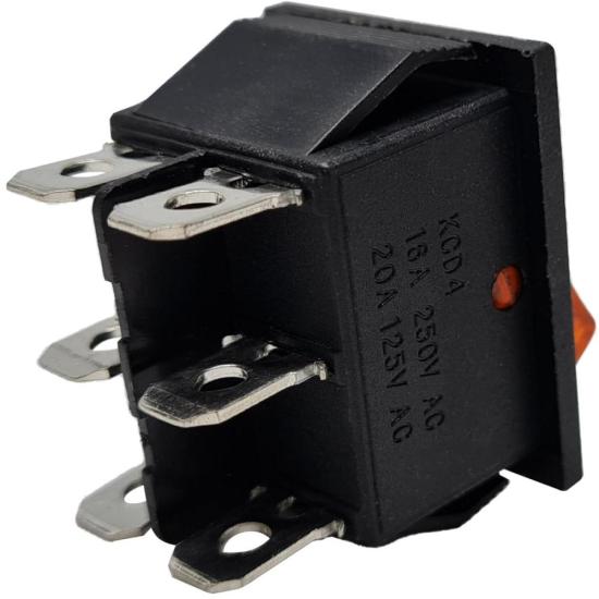 Chave Gangorra Com Led 6 Terminais Storm KCD4 Laranja por 54,00 à vista no boleto/pix ou parcele em até 2x sem juros. Compre na loja Mundomax!