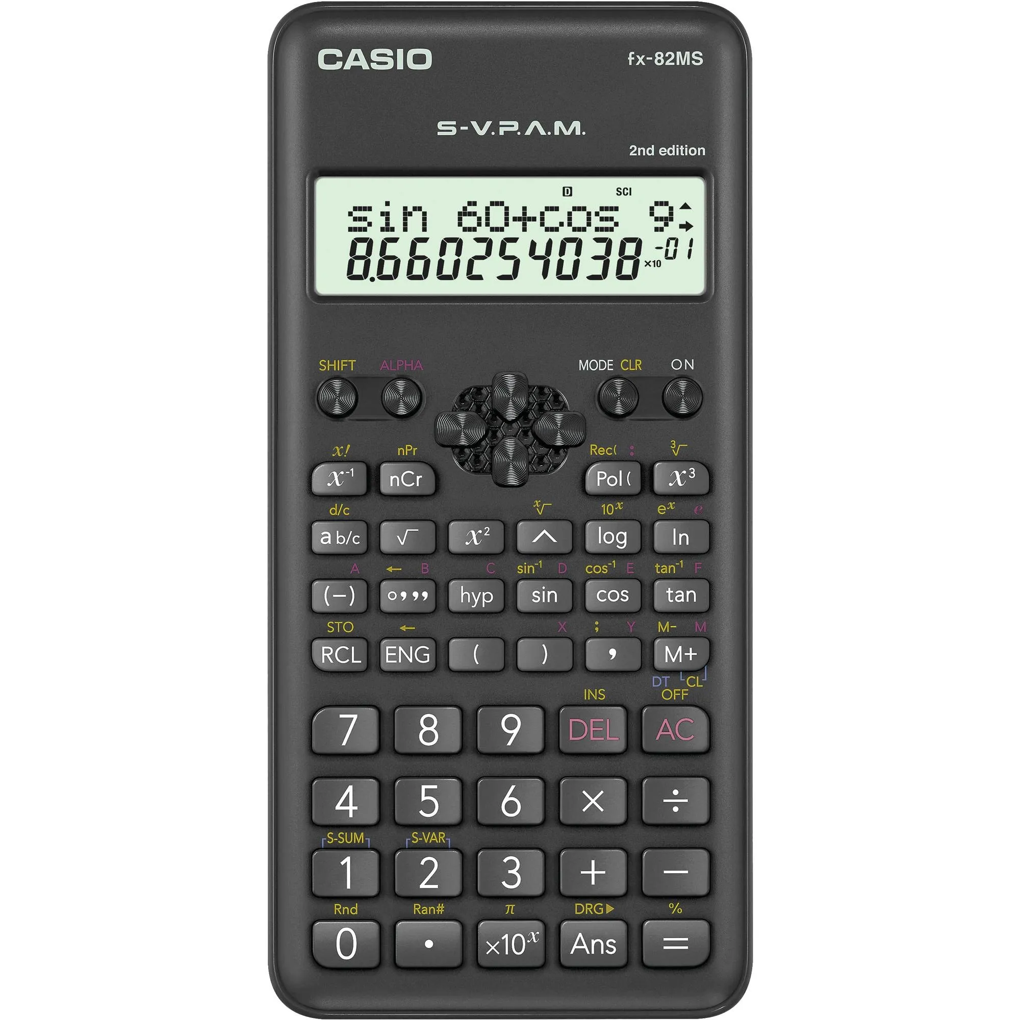 Calculadora Científica Casio FX-82MS-2-S4-DH 240 Funções Preta (79878)