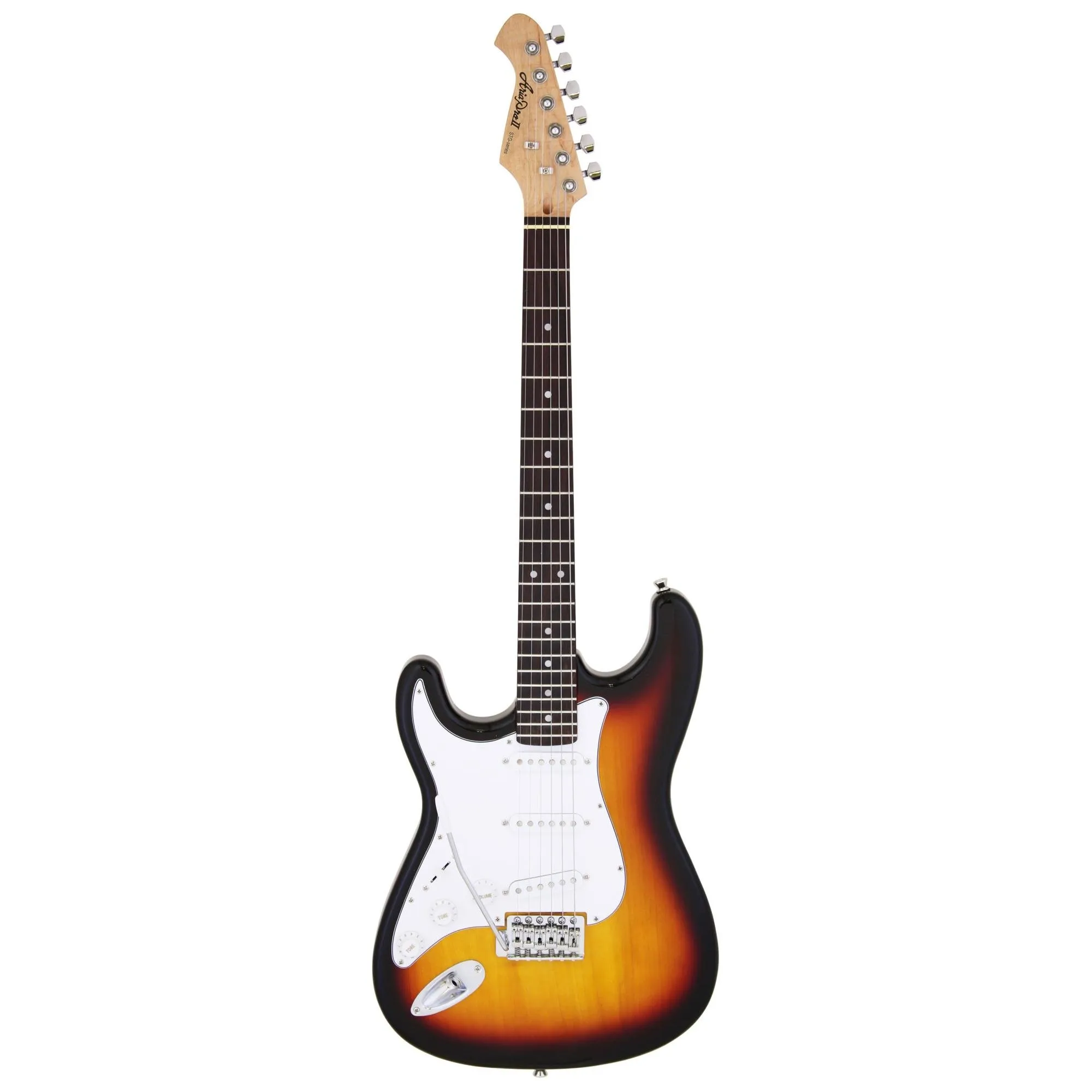 Guitarra Aria Pro II STG-003/M LH 3 Tone Sunburst (canhoto) por 1.075,00 à vista no boleto/pix ou parcele em até 12x sem juros. Compre na loja Mundomax!