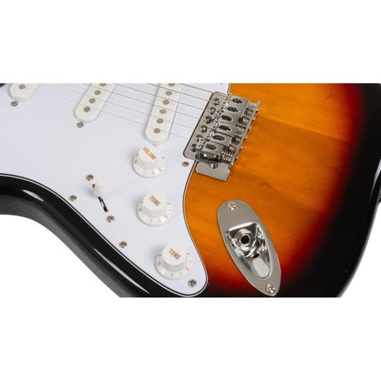 Guitarra Aria Pro II STG-003/M LH 3 Tone Sunburst (canhoto) por 1.182,69 à vista no boleto/pix ou parcele em até 12x sem juros. Compre na loja Aria!