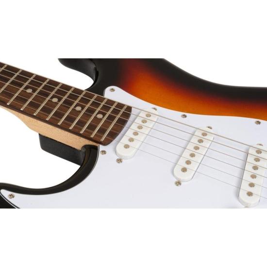 Guitarra Aria Pro II STG-003/M LH 3 Tone Sunburst (canhoto) por 1.182,69 à vista no boleto/pix ou parcele em até 12x sem juros. Compre na loja Aria!