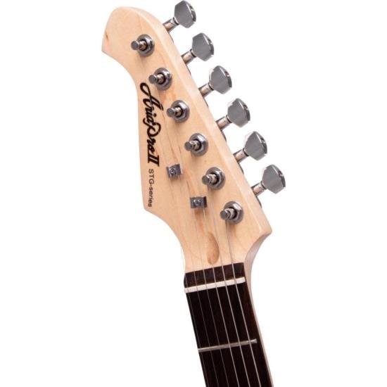 Guitarra Aria Pro II Série STG-003/M LH Black (canhoto) por 1.075,00 à vista no boleto/pix ou parcele em até 12x sem juros. Compre na loja Mundomax!