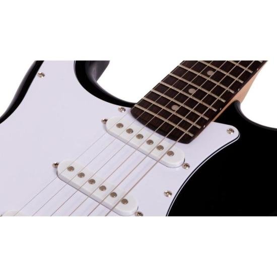 Guitarra Aria Pro II Série STG-003/M LH Black (canhoto) por 1.075,00 à vista no boleto/pix ou parcele em até 12x sem juros. Compre na loja Mundomax!