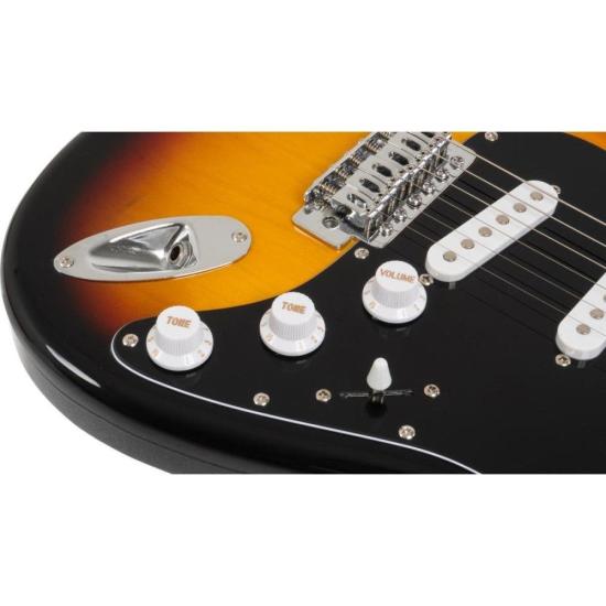 Guitarra Aria Pro II STG-003/SPL 3 Tone Sunburst por 1.075,00 à vista no boleto/pix ou parcele em até 12x sem juros. Compre na loja Mundomax!