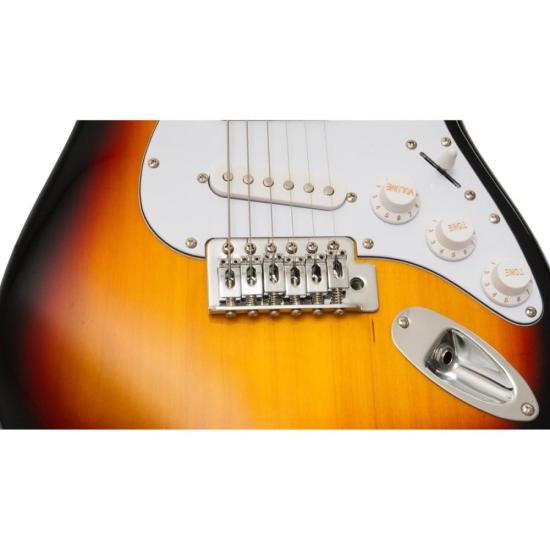 Guitarra Aria Pro II STG-Mini 3 Tone Sunburst por 1.183,00 à vista no boleto/pix ou parcele em até 12x sem juros. Compre na loja Mundomax!