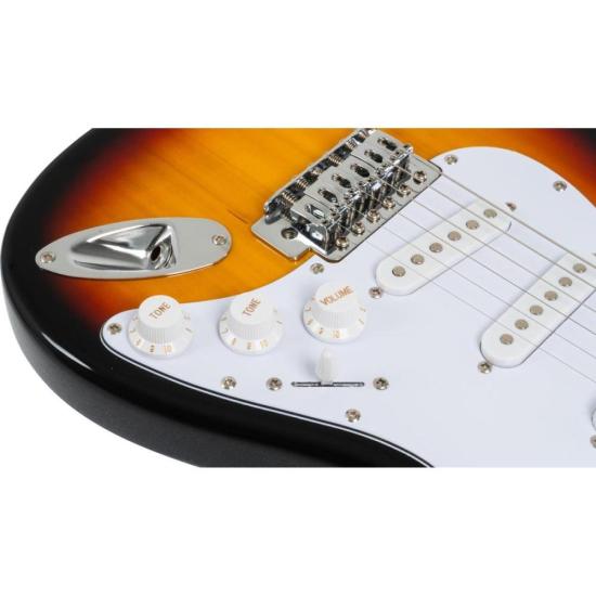 Guitarra Aria Pro II STG-Mini 3 Tone Sunburst por 1.183,00 à vista no boleto/pix ou parcele em até 12x sem juros. Compre na loja Mundomax!