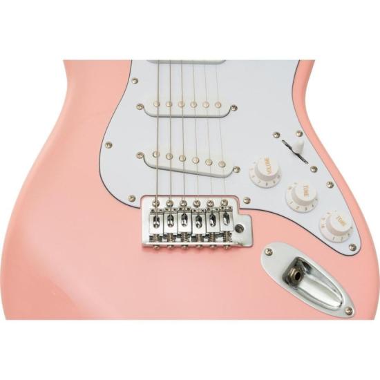 Guitarra Aria Pro II STG-Mini Kawaii Pink por 946,00 à vista no boleto/pix ou parcele em até 10x sem juros. Compre na loja Mundomax!