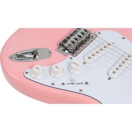 Guitarra Aria Pro II STG-Mini Kawaii Pink por 946,00 à vista no boleto/pix ou parcele em até 10x sem juros. Compre na loja Mundomax!